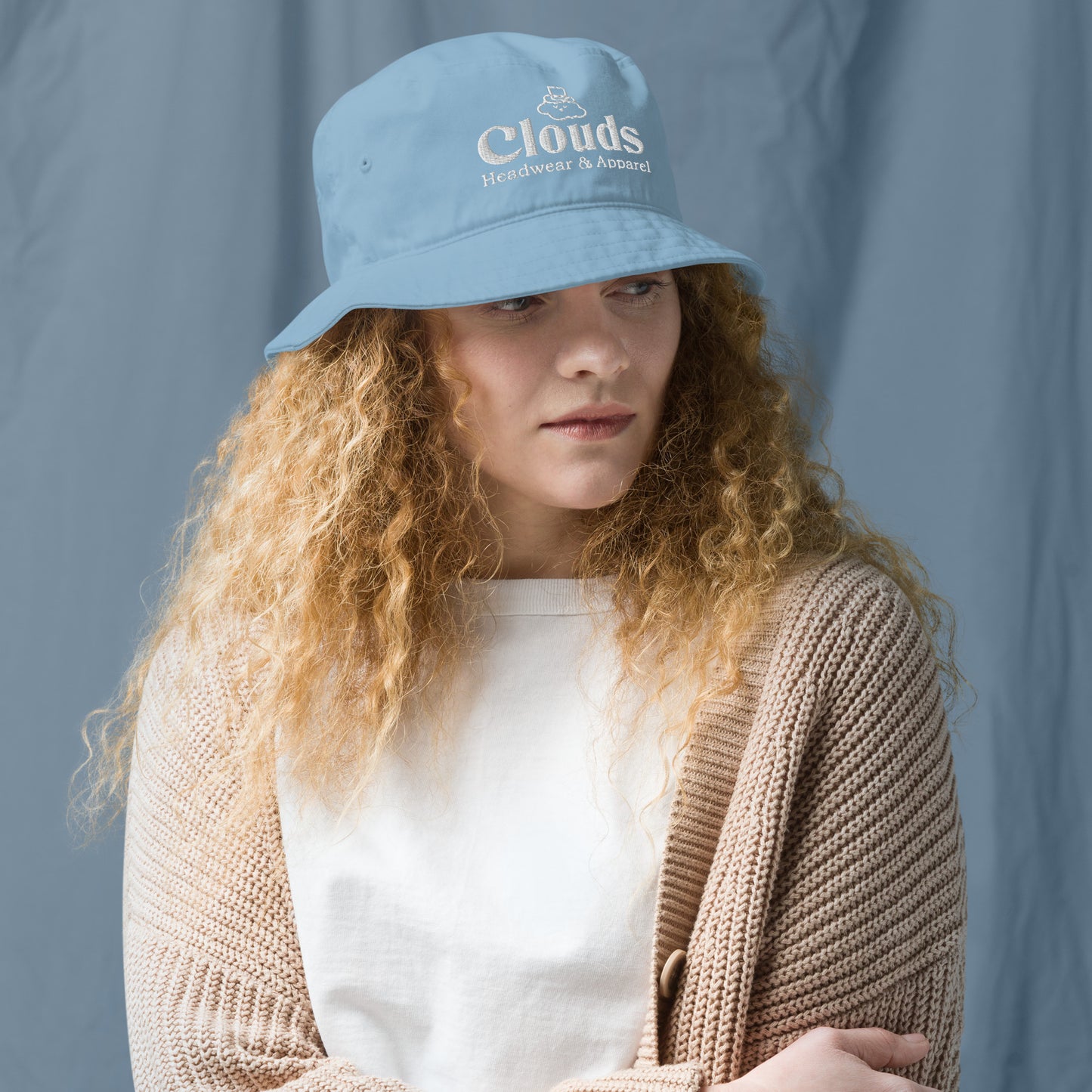 Classic Clouds Bucket Hat in Blue